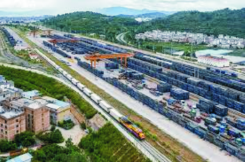Rail-road intermodal transport exiting China’s Xizang into South Asia sees surging cargo value